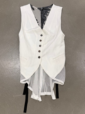 S/S2014 Ann Demeulemeester back floral mesh vest