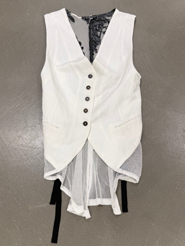 S/S2014 Ann Demeulemeester back floral mesh vest