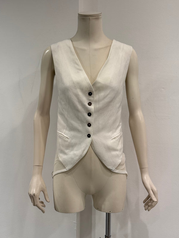 S/S2014 Ann Demeulemeester back floral mesh vest