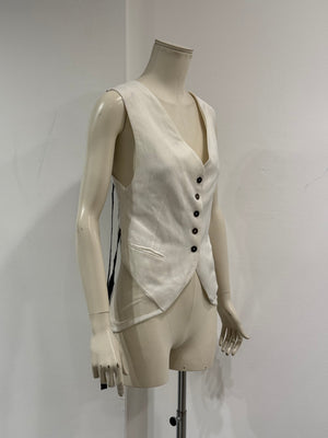 S/S2014 Ann Demeulemeester back floral mesh vest
