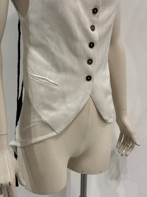S/S2014 Ann Demeulemeester back floral mesh vest