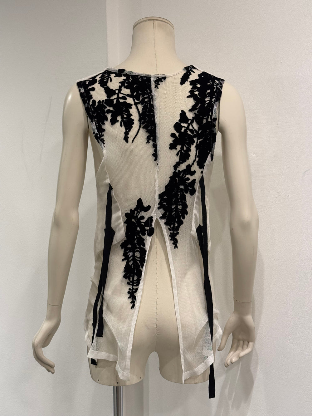 S/S2014 Ann Demeulemeester back floral mesh vest