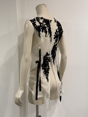 S/S2014 Ann Demeulemeester back floral mesh vest
