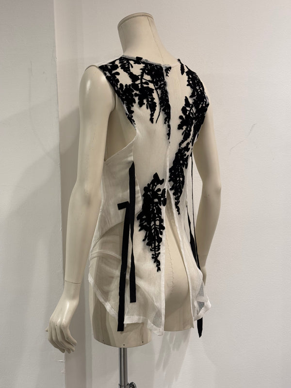 S/S2014 Ann Demeulemeester back floral mesh vest