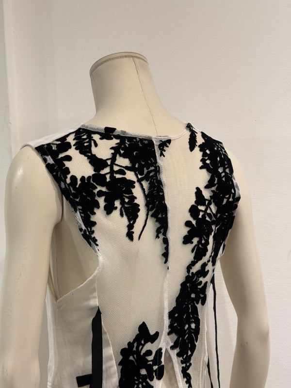 S/S2014 Ann Demeulemeester back floral mesh vest