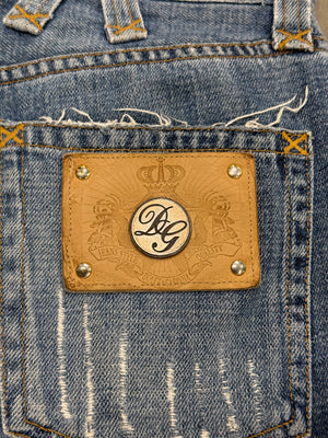 S/S2005 Dolce & Gabbana “crash” distressed jeans