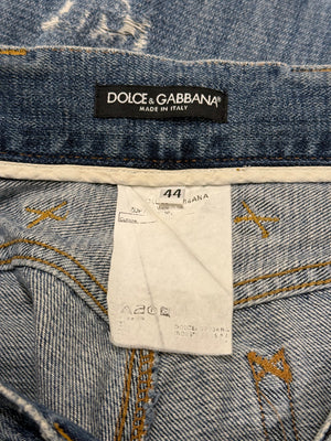 S/S2005 Dolce & Gabbana “crash” distressed jeans