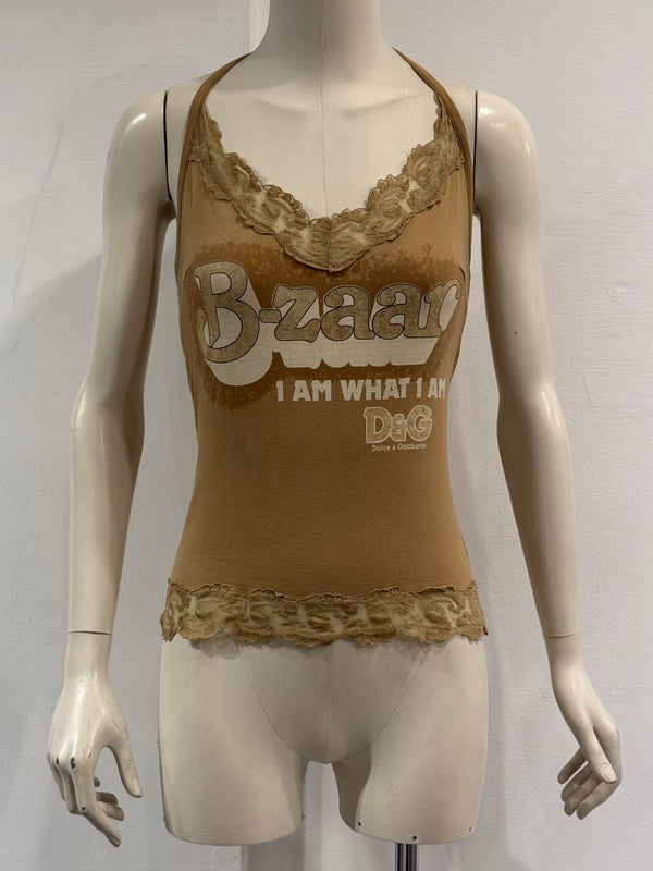 2000s Dolce & Gabbana “B-zaar” graphic tank top