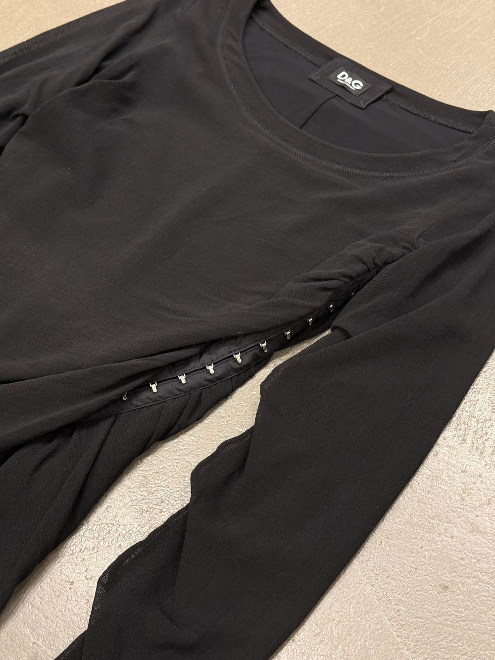 2000s Dolce & Gabbana long sleeve top with hooks