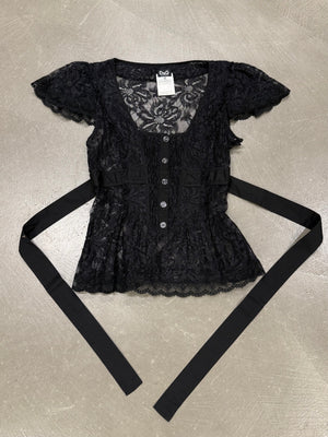 2000s Dolce & Gabbana lace corseted blouse