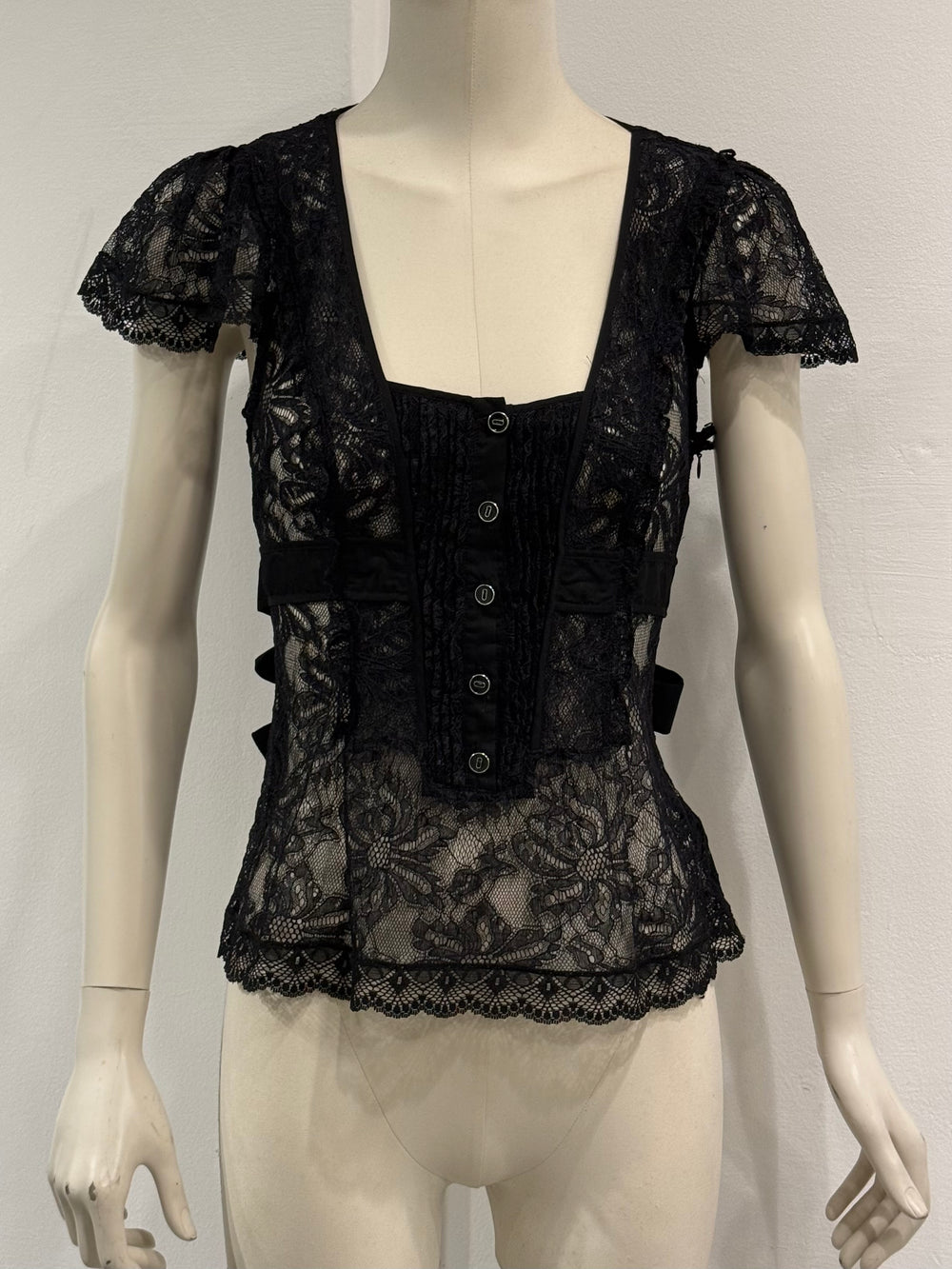 2000s Dolce & Gabbana lace corseted blouse
