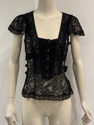 2000s Dolce & Gabbana lace corseted blouse