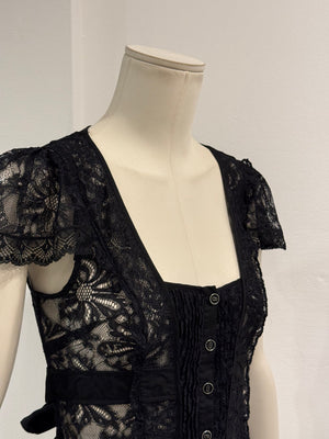 2000s Dolce & Gabbana lace corseted blouse
