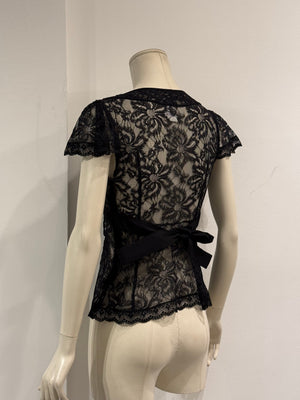 2000s Dolce & Gabbana lace corseted blouse