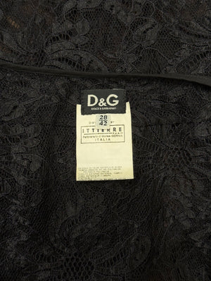2000s Dolce & Gabbana lace corseted blouse