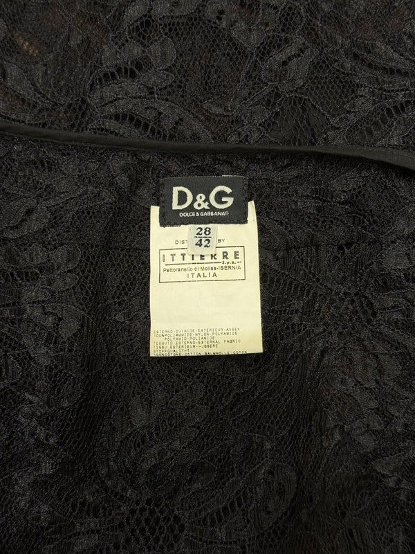 2000s Dolce & Gabbana lace corseted blouse