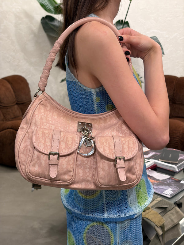 2000s Christian Dior by John Galliano Oblique Monogram shoulder bag