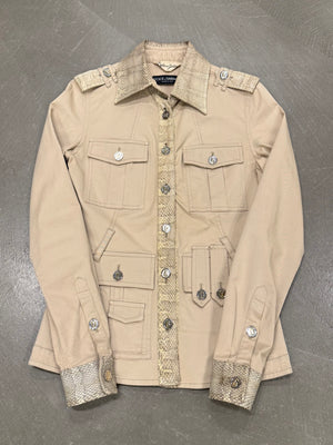 2005 Dolce & Gabbana python details safari jacket