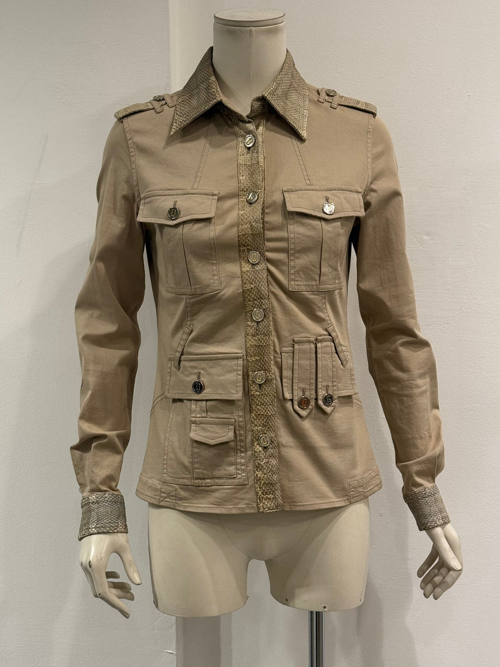 2005 Dolce & Gabbana python details safari jacket