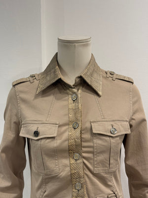 2005 Dolce & Gabbana python details safari jacket