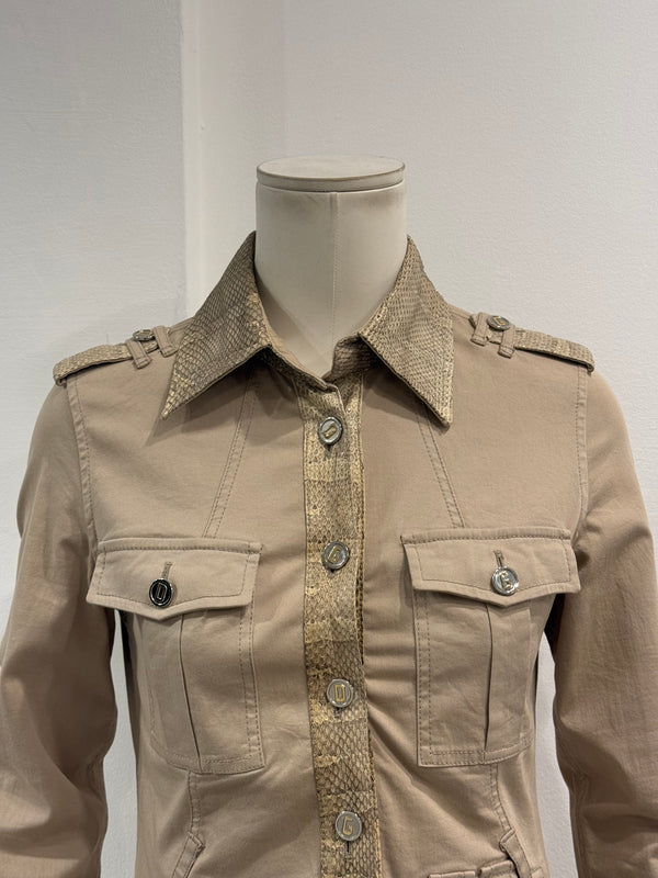 2005 Dolce & Gabbana python details safari jacket