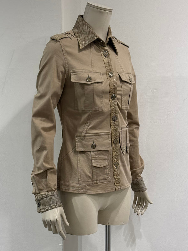 2005 Dolce & Gabbana python details safari jacket