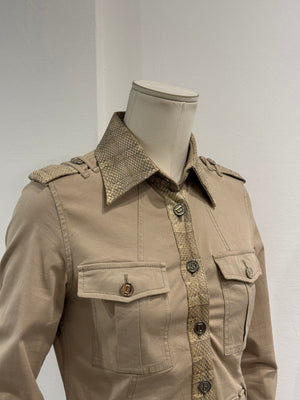 2005 Dolce & Gabbana python details safari jacket
