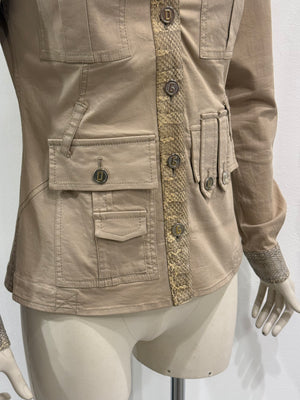 2005 Dolce & Gabbana python details safari jacket