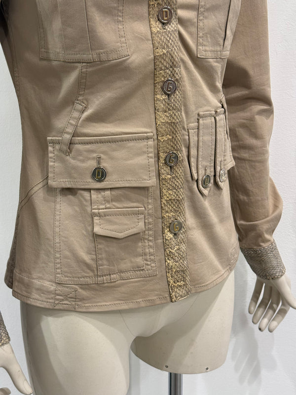 2005 Dolce & Gabbana python details safari jacket