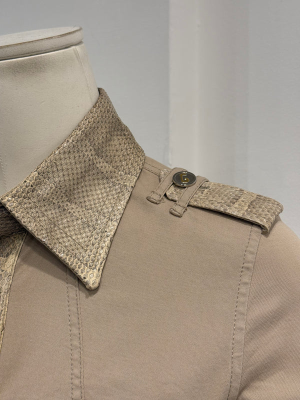 2005 Dolce & Gabbana python details safari jacket