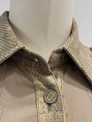 2005 Dolce & Gabbana python details safari jacket