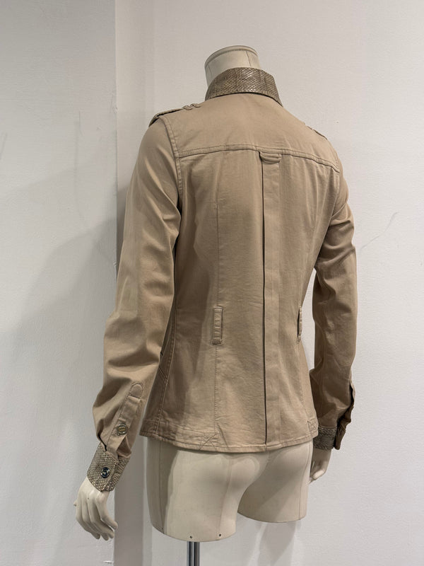 2005 Dolce & Gabbana python details safari jacket
