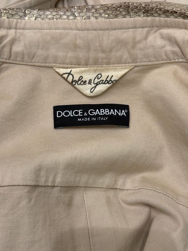 2005 Dolce & Gabbana python details safari jacket