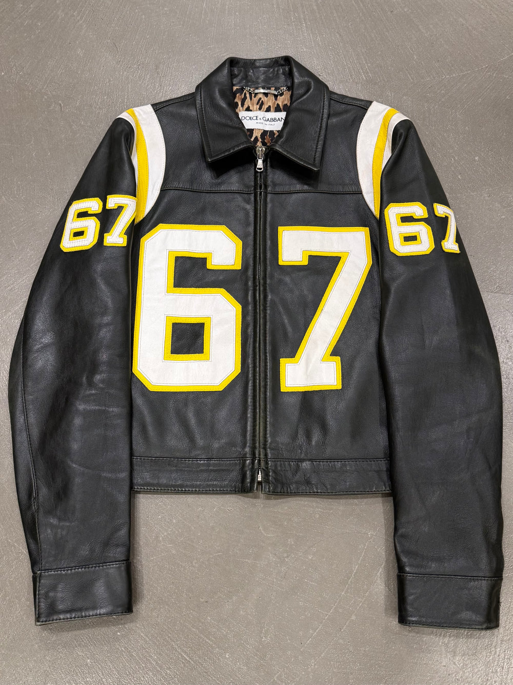 S/S2002 Dolce & Gabbana runway biker leather jacket