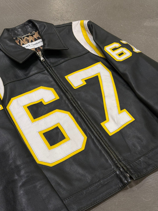 S/S2002 Dolce & Gabbana runway biker leather jacket