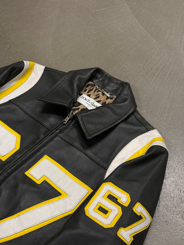 S/S2002 Dolce & Gabbana runway biker leather jacket