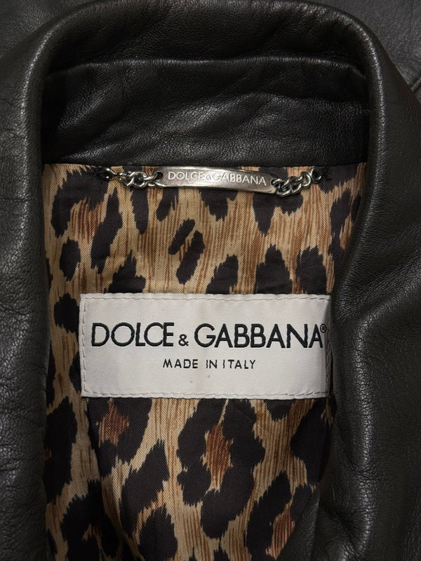 S/S2002 Dolce & Gabbana runway biker leather jacket