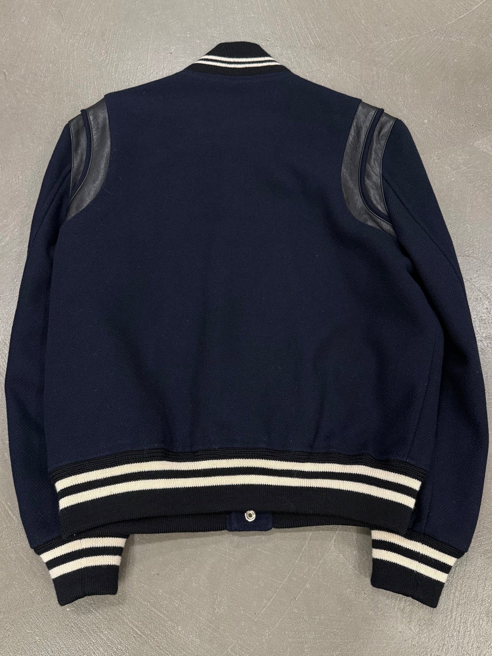 A/W2015 Saint Laurent by Hedi Slimane teddy varsity jacket