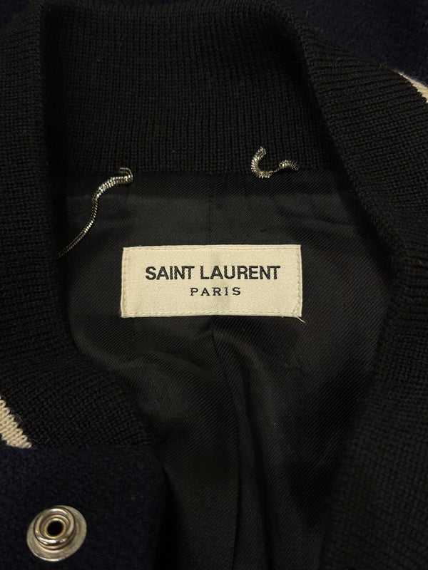 A/W2015 Saint Laurent by Hedi Slimane teddy varsity jacket