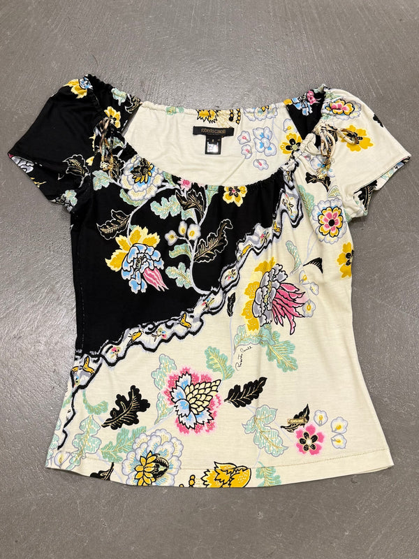S/S 2003 Roberto Cavalli “chinoiserie” floral top