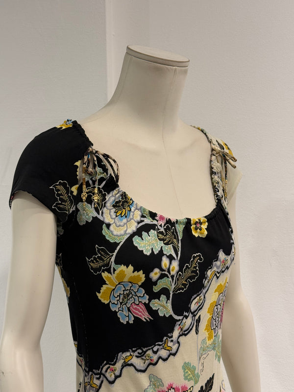 S/S 2003 Roberto Cavalli “chinoiserie” floral top