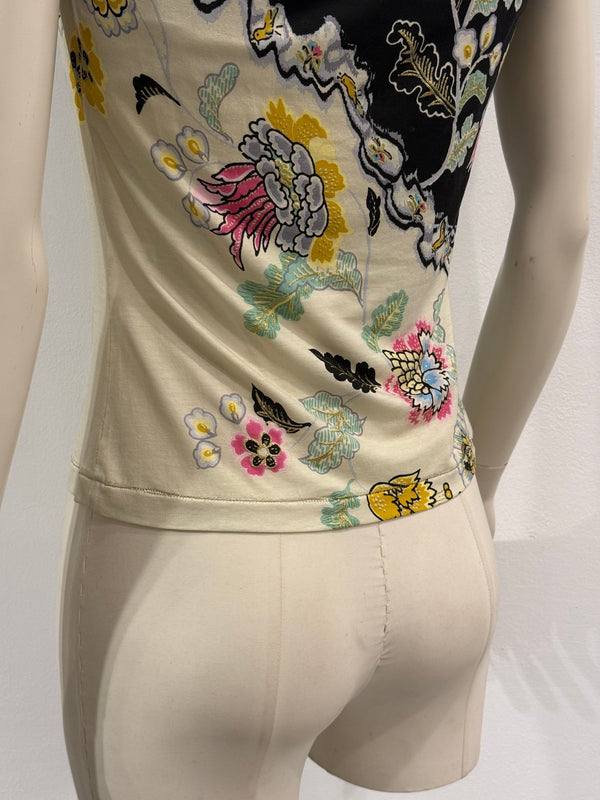 S/S 2003 Roberto Cavalli “chinoiserie” floral top