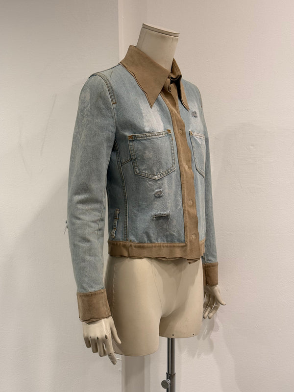 Dolce & Gabbana suede details denim jacket