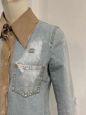 Dolce & Gabbana suede details denim jacket