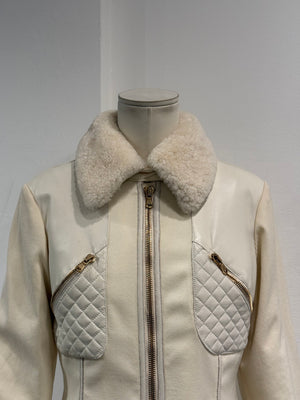 F/W 2007 Alexander McQueen patent leather panel jacket