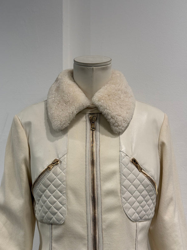 F/W 2007 Alexander McQueen patent leather panel jacket