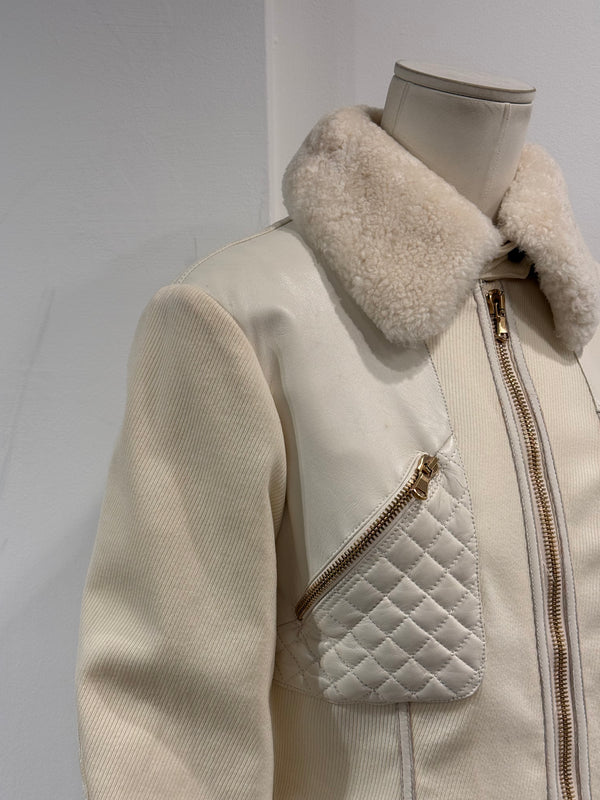 F/W 2007 Alexander McQueen patent leather panel jacket
