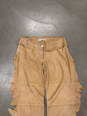 S/S 2001 Dolce & Gabbana suede western fringe pants