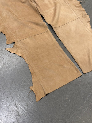S/S 2001 Dolce & Gabbana suede western fringe pants