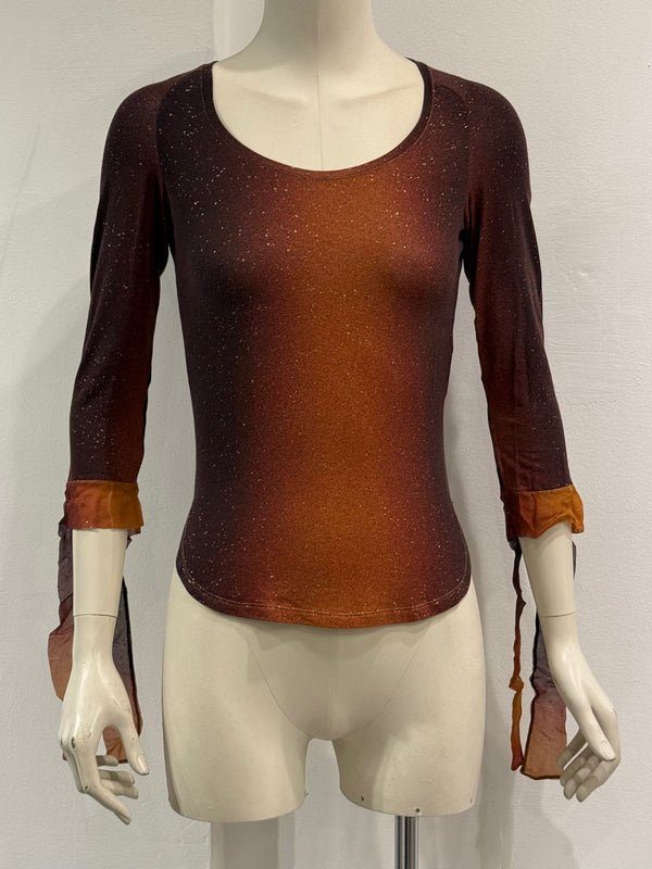 A/W2000 Roberto Cavalli gradient tiger top